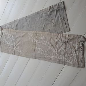 Table runner rayon and silk.